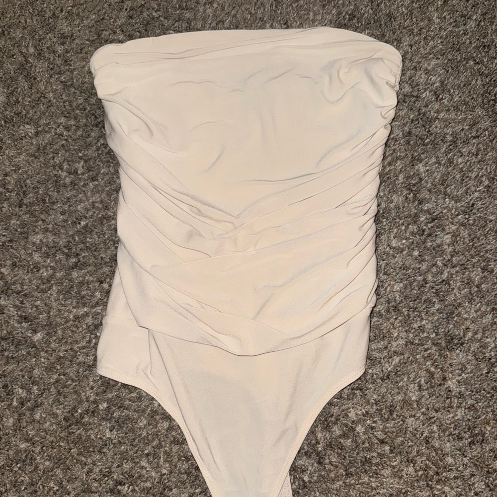 Express strapless ruched bodysuit